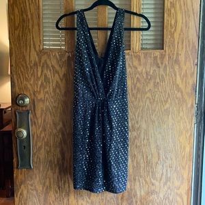 MGF Sourcing black and silver cocktail dress NWOT